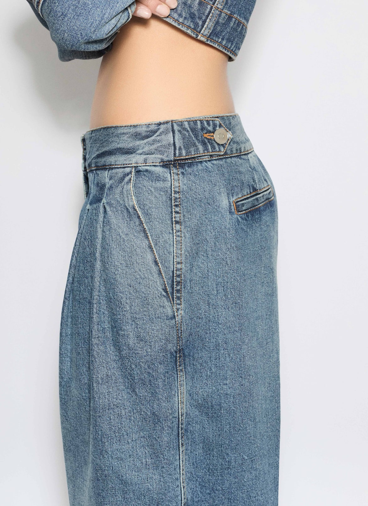 데님 테일러드 팬츠 ALAÏA 블루 데님 테일러드 팬츠